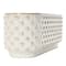 Hello Honey® 15" White Stoneware 3 Section Window Planter